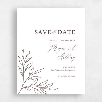 Chocolate, Brown Wedding Save the Date - Delana Classic