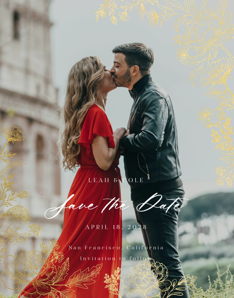 Vicenza Photo Foil | White | Zola Save The Dates