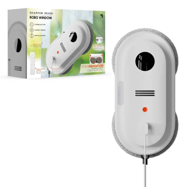Sharper Image Robo Window Cleaner Gray/White