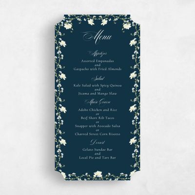 Blue Ticket Wedding Menu - Papillon