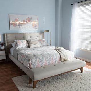 Platform Bed with Built-in Bench
