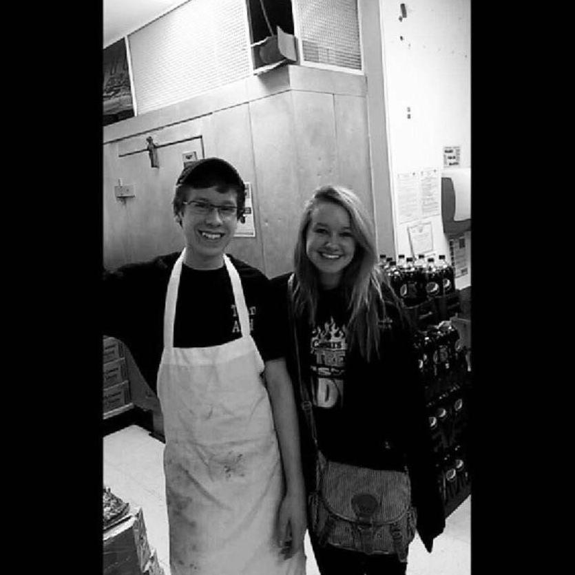 Around the time that we met- September 2013 while working at Little Caesars <3