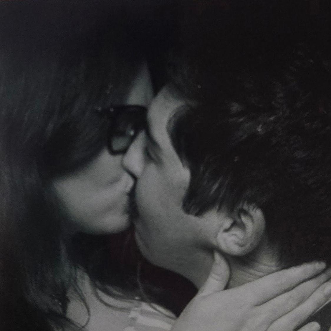 Our Photo Booth kiss at Magnolia Market in Waco, Texas
