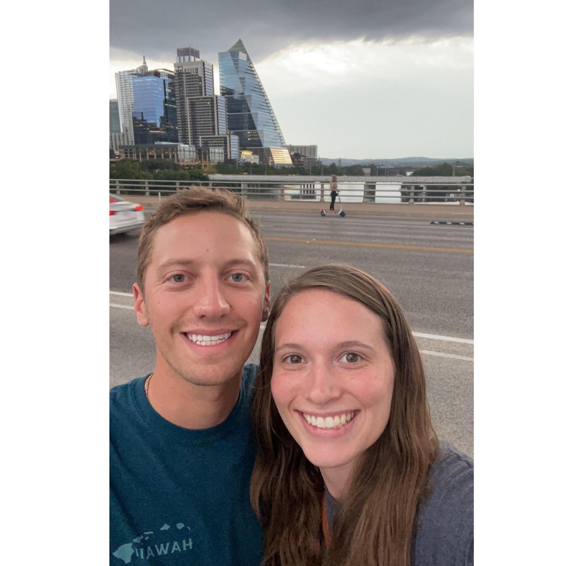 Emily came to visit Cameron in Texas while he was there for work.