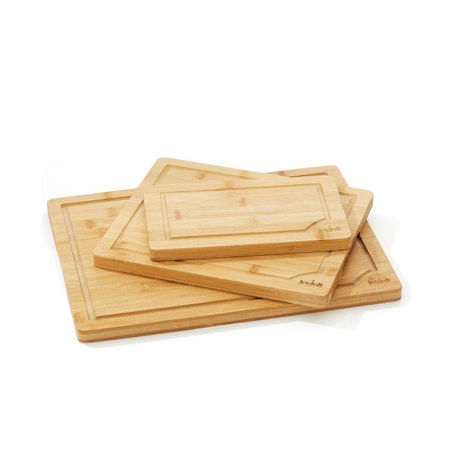 JoyJolt Bamboo 3 Piece Cutting Board Set