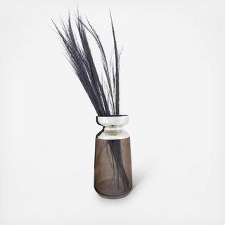 Glass Candleholder with Gold Plated Top