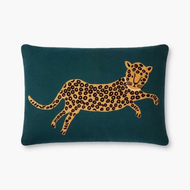 Leopard Embroidered Pillow