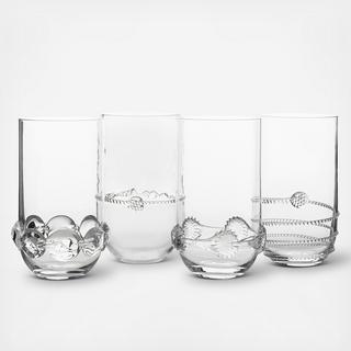 Juliska Heritage Collectors Large Highballs, Set of 4 with Gift Box