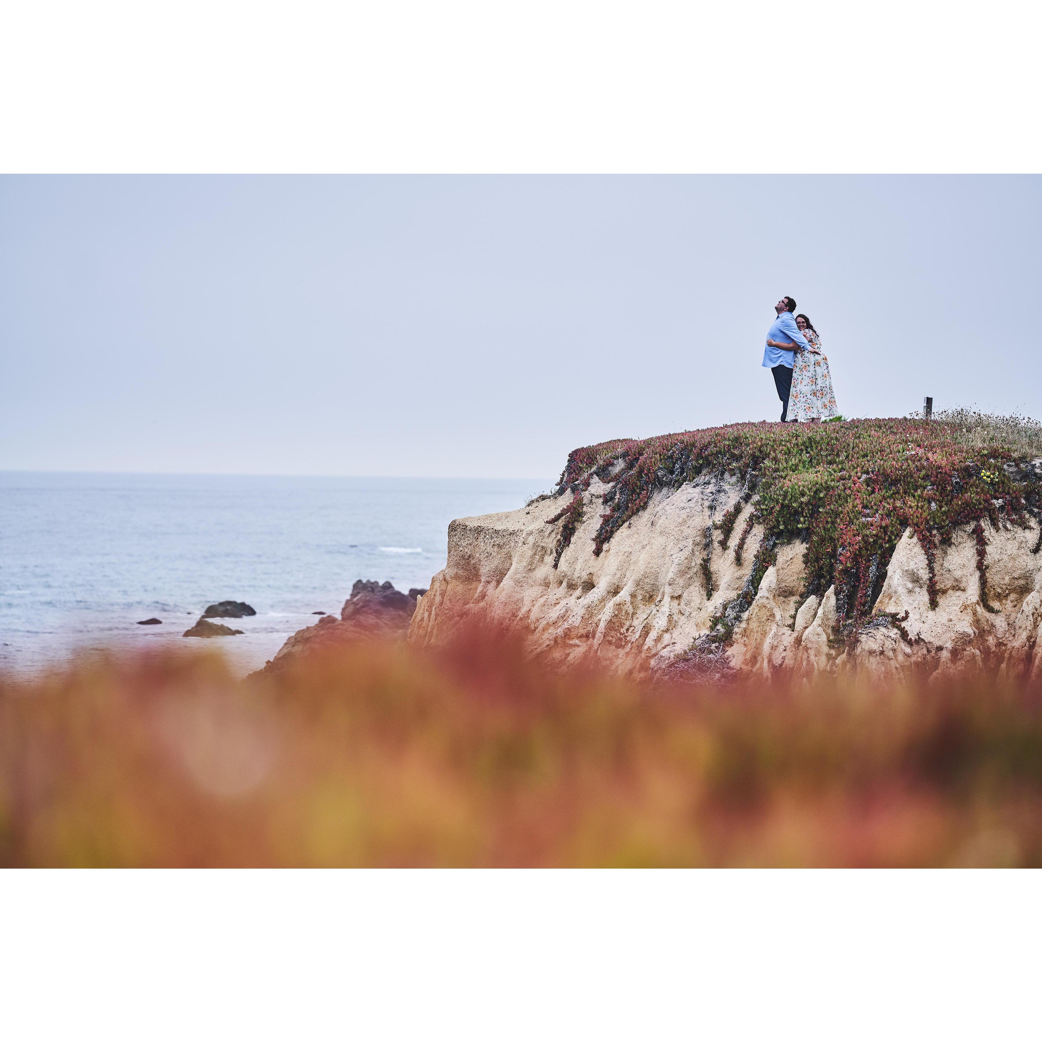 Photo taken by Avery Wong, our wonderful wedding photographer! 

Ryan wanted to do the Titanic pose, Becca did not want to stand closer to the edge, thus photo happened!