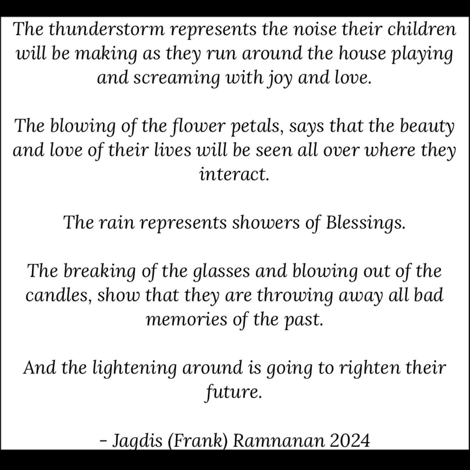 Words by Jonelle’s uncle, describing what he saw while looking at their proposal pictures