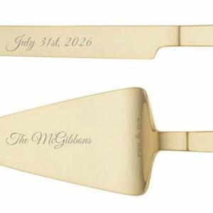 Engraved Cake Cutting Set