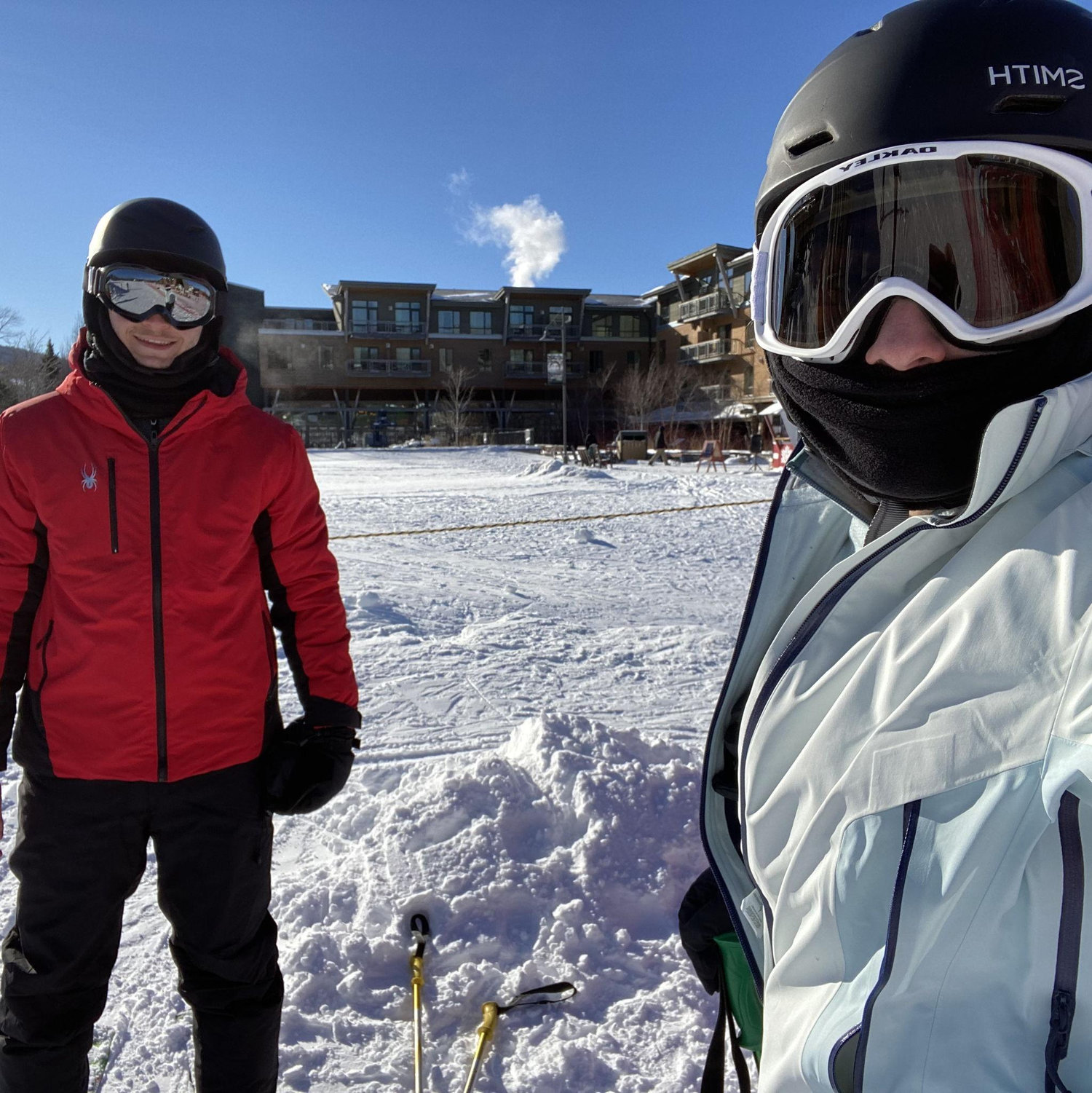 Our first time skiing!