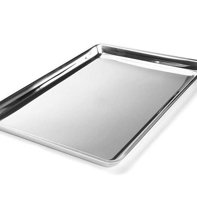 Fox Run Jelly Roll/Cookie Stainless Steel Baking Pans, 16.25 x 11.25 x 0.75 inches, Metallic