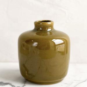 Moody Glaze Bud Vase - Olive