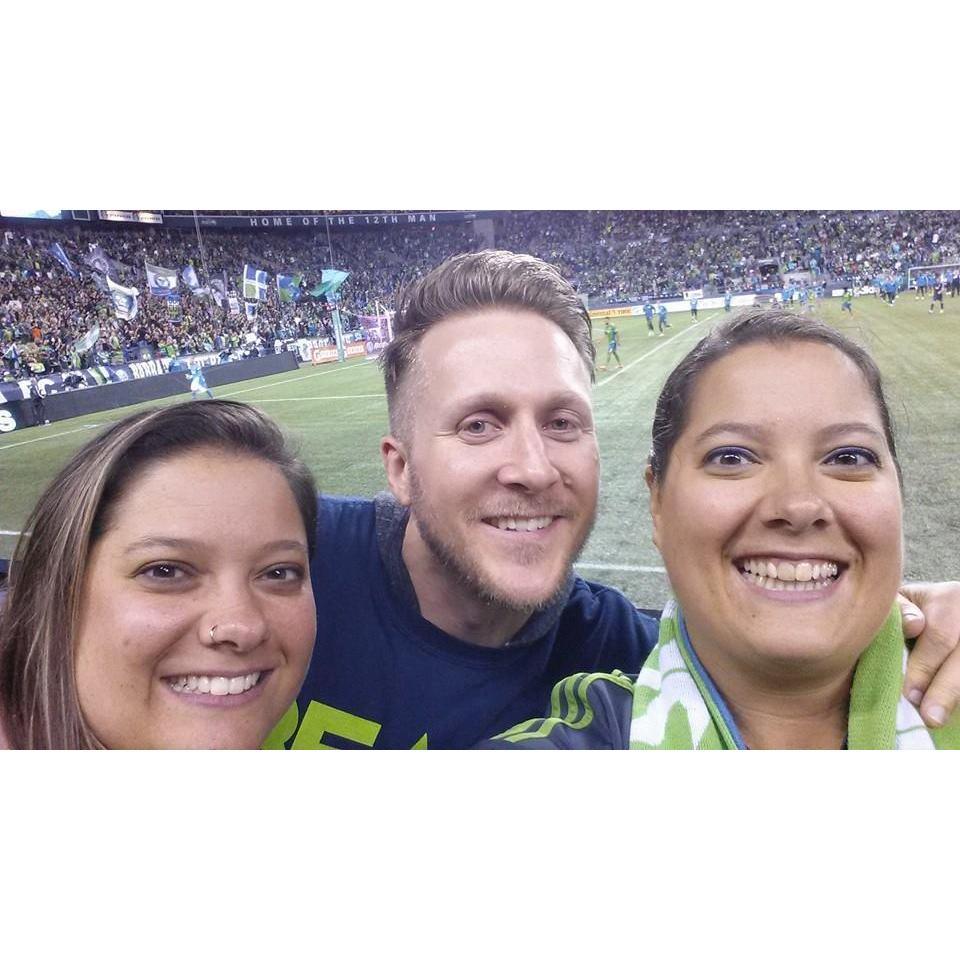Our first Sounders soccer match together (before we were dating)