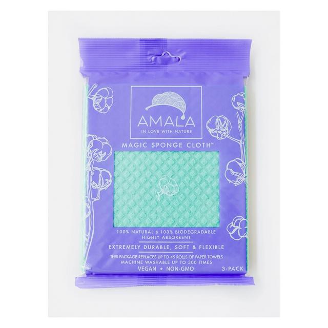 Amala Highly Absorbent Magic Sponge Cloth - 3pk