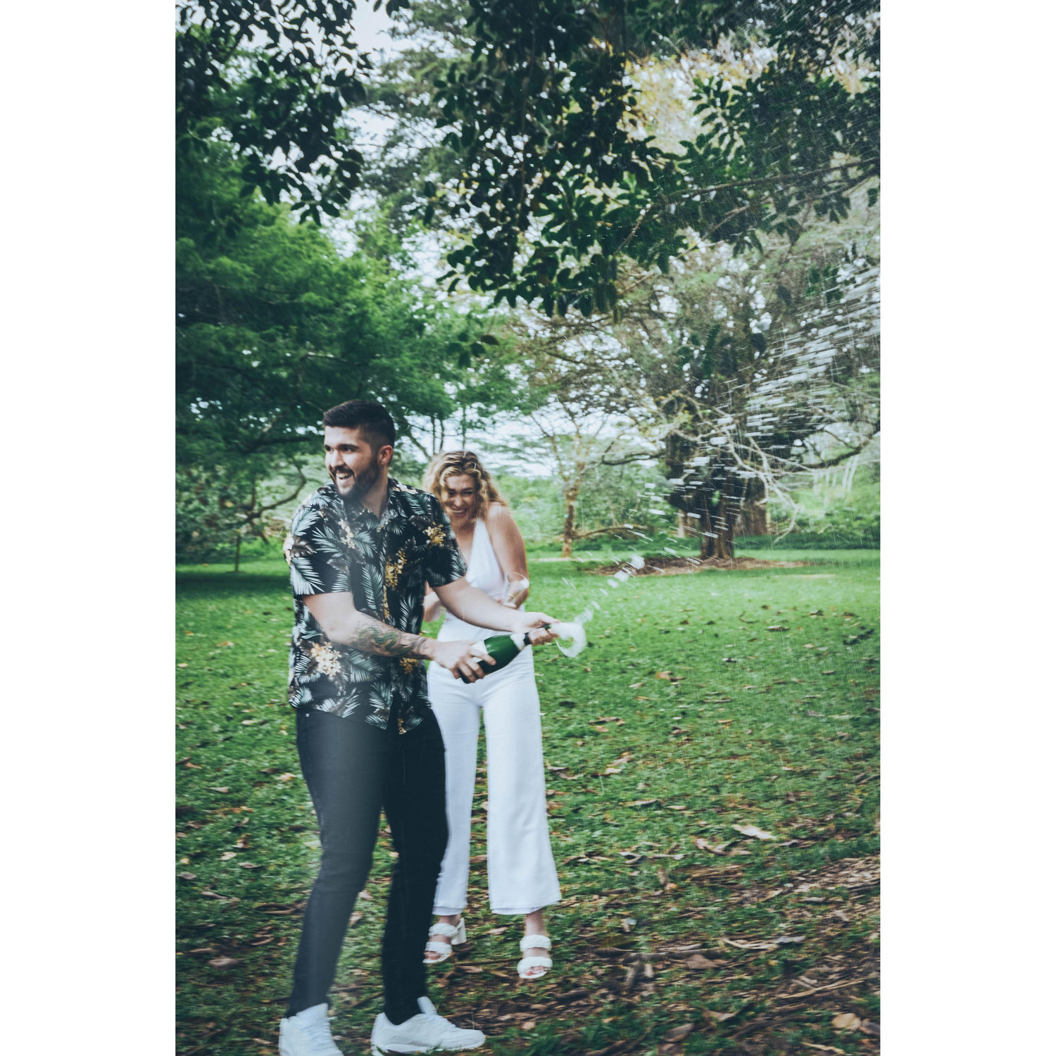 Engagement at the Ho'omaluhia Botanical Garden in Kaneohe, Oahu, Hawai'i - April 2023