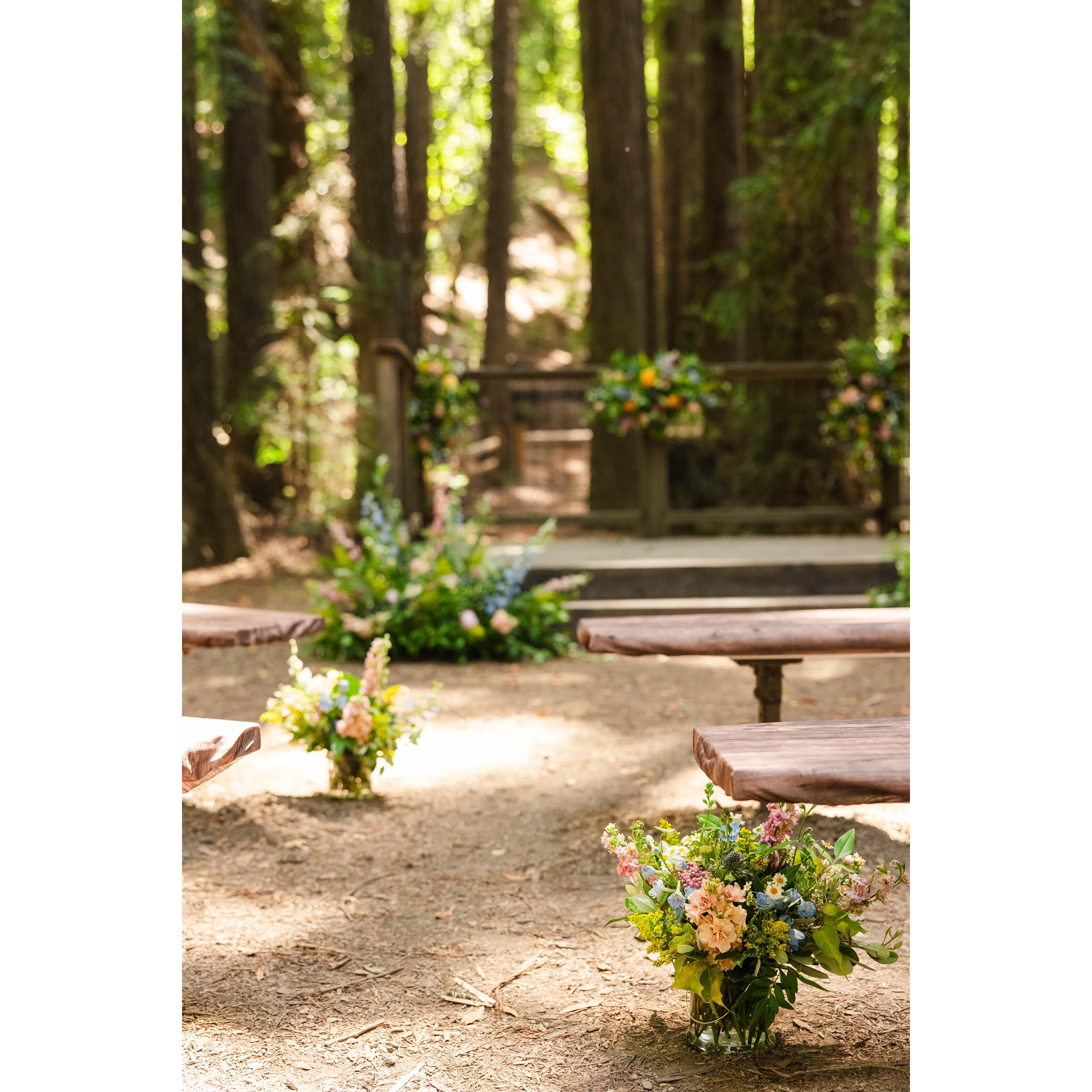 Riverfront benches pre-ceremony