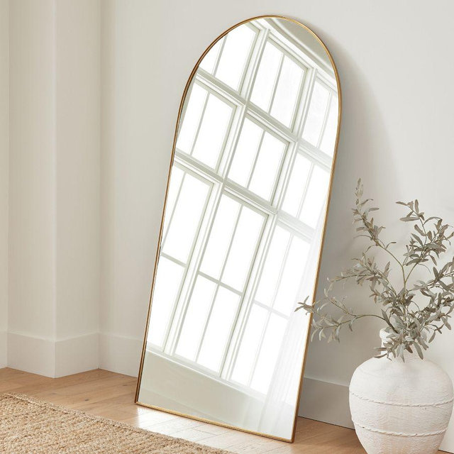 Stowe Mirror Brass O/S Floor Arch 36"x72"