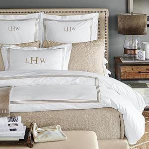 Pottery Barn Grand Organic Sham in White