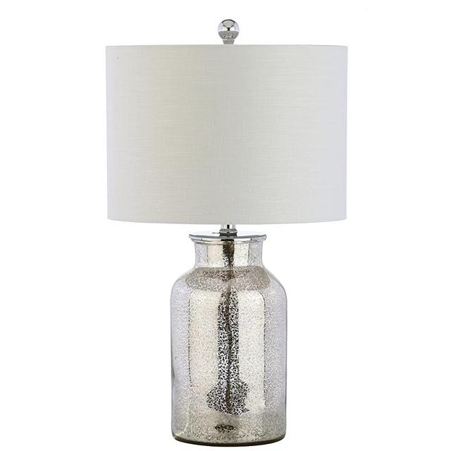 JONATHAN Y JYL1084A Esmee 24.5" Mercury Glass LED Table Lamp Contemporary,Transitional for Bedroom, Living Room, Office, College Dorm, Coffee Table, Bookcase, MercurySilver
