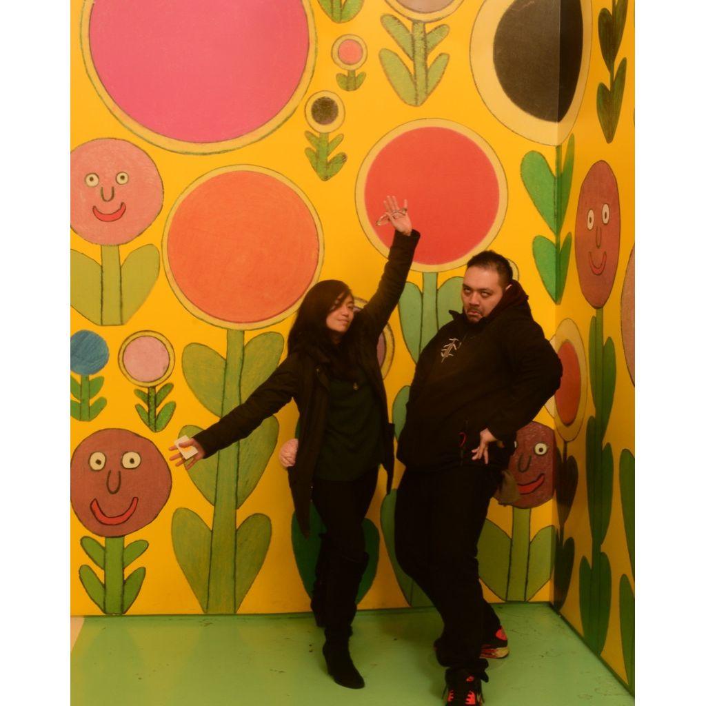 One of us encapsulates beauty AND grace! The other is Jesse! @ the color museum in NYC!