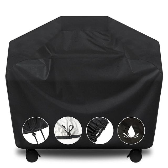 Grill Cover, BBQ Cover,Waterproof BBQ Grill Cover,UV Resistant Gas Grill Cover,Durable and Convenient,Rip Resistant,Black Barbecue Grill Covers,Fits Grills of Weber,Brinkmann etc (52inch)