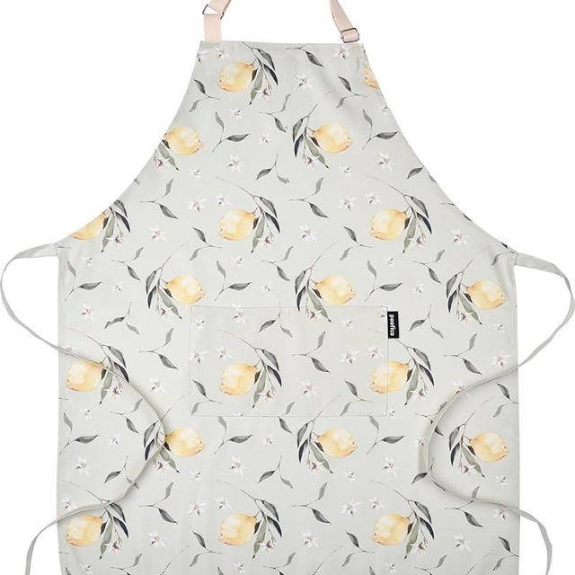 poofico Premium Adjustable Waterproof Aprons for Women with Pockets | Poly-Cotton Cute Apron for Kitchen, Cooking & Baking