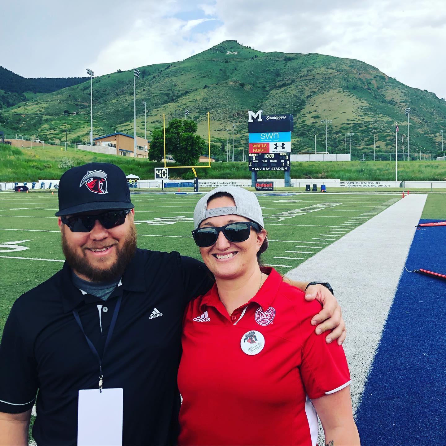 Coaching the WNFC All-Star Game together.