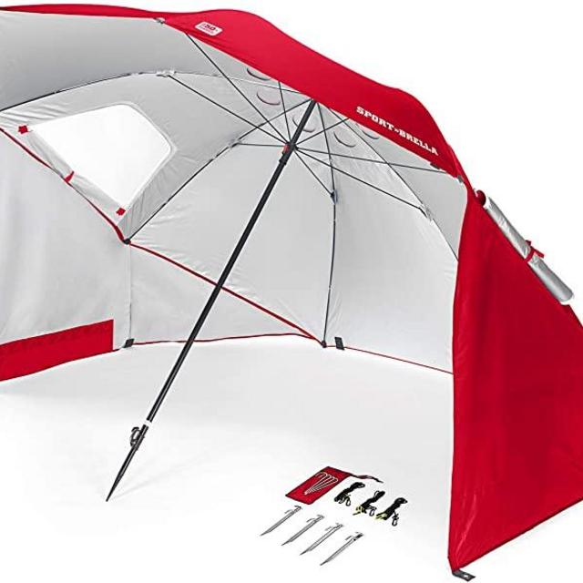 Sport-Brella Vented SPF 50+ Sun and Rain Canopy Umbrella for Beach and Sports Events (8-Foot)