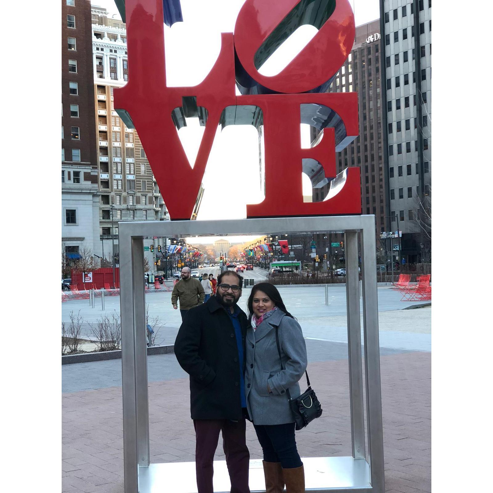 Our First Date on the streets of Downtown Philadelphia
