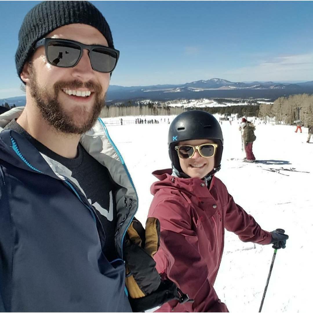Our first time skiing in Flagstaff together.