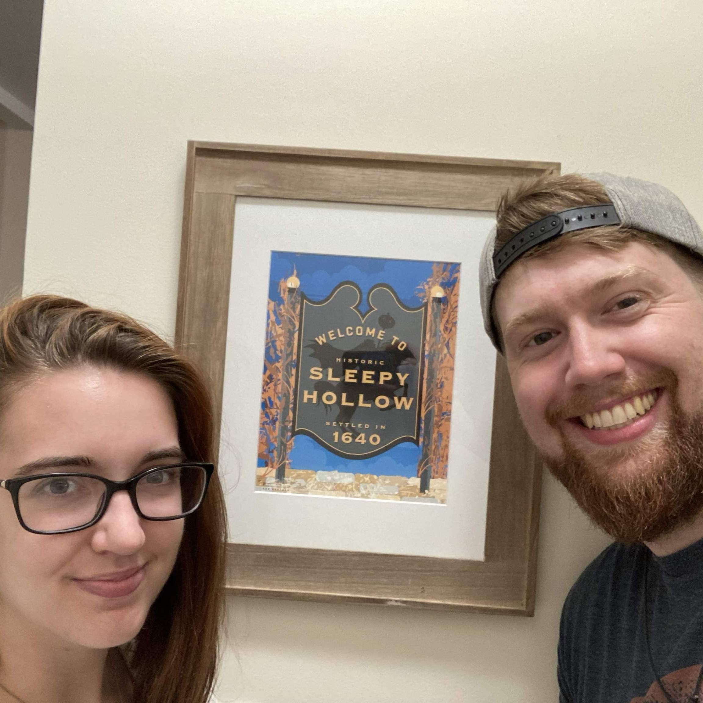 Our first picture in our new apartment in Sleepy Hollow