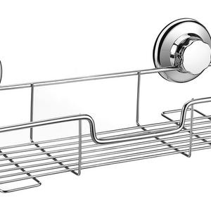 iPEGTOP Vacuum Suction Cup Shower Caddy Bath Shelf Storage Combo Organizer Basket for Shampoo, Conditioner, Soap, Razor Bathroom Accessories - Rustproof Stainless Steel - Newest