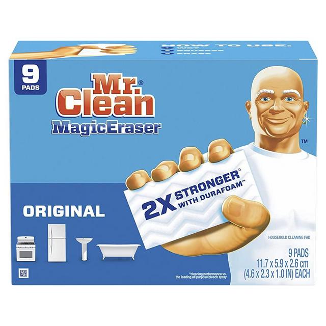 Mr Clean Magic Eraser Original, Cleaning Pads with Durafoam, 9 Count