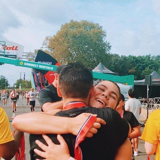 This photo was taken when Amanda ran her first half-marathon with Francis and their friend Ava! They all ran the Rock 'n' Roll Philadelphia Half Marathon on September 15th, 2019.