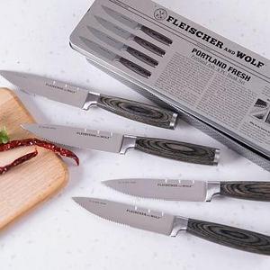West Elm Fleischer and Wolf Ash Steak Knifes, 4 pk
