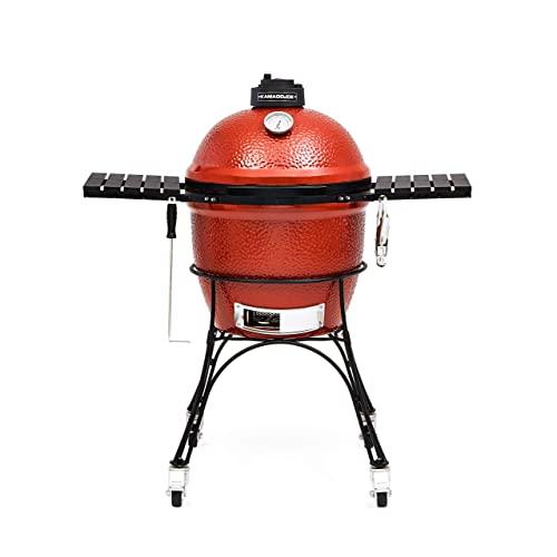 Kamado Joe KJ23RH Classic I Charcoal Grill, 18 inch, Blaze Red