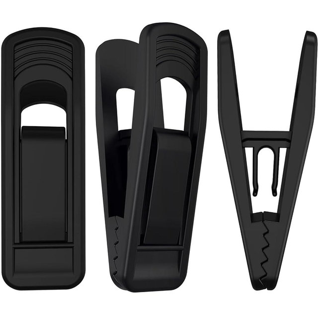 TOFIIGREM Hanger Clips Perfect for Velvet Hangers (Black, 40 PCS), Non-Slip Plastic Clips Pant Skirt Hanger Clips for Black Flocking Hangers