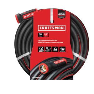CRAFTSMAN Garden Hose 5/8-in x 50-ft Heavy -Duty Kink Free Hybrid polymer Black Hose