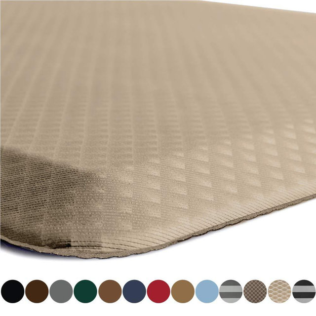 Kangaroo Original Standing Mat Kitchen Rug, Anti Fatigue Comfort Flooring, Phthalate Free, Commercial Grade Pads, Ergonomic Floor Pad for Office Stand Up Desk, 48x20, Beige