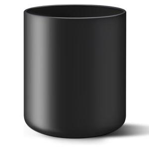 Black Kitchen Utensil Holder for Countertop, Large 7.2 Matte Ceramic Cooking Utensil Crock for Counter Easy to Clean, Modern Spatula Holder for Farmhouse Décor 7.2×5.8 INCH