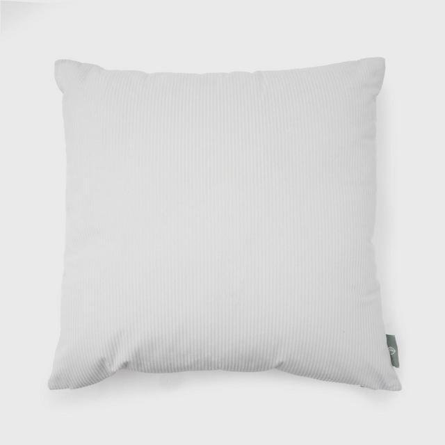 18"x18" Solid Ribbed Textured Square Throw Pillow Light Gray - freshmint