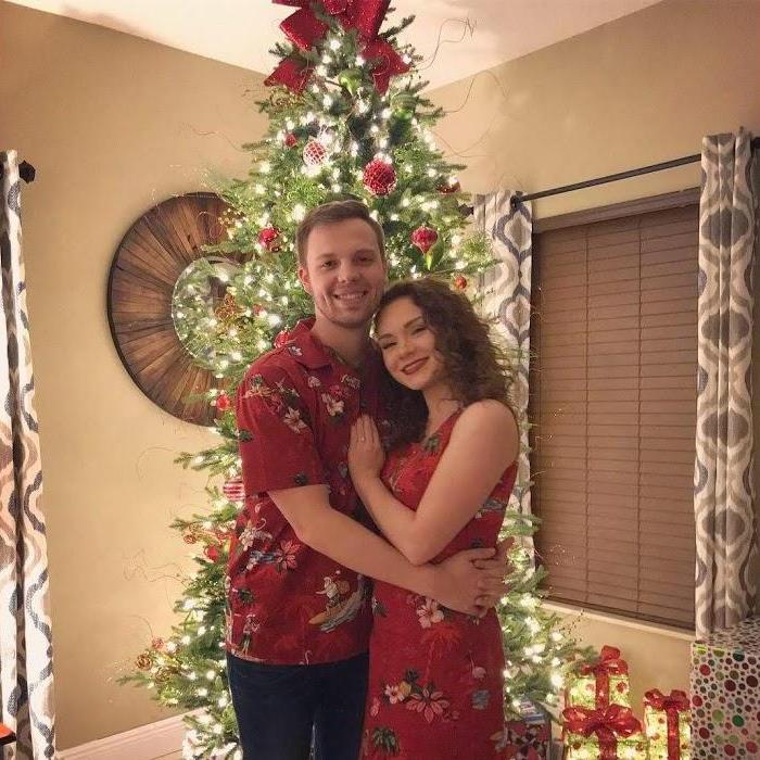 Matching outfits for the family's 2018 Hawaiian Christmas Eve!