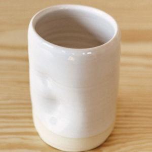 Squeeze Cups in "Snow" - Lafayette Avenue Ceramics