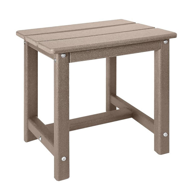 GARDENSTAR Adirondack Square Side Table,one-Tier Outdoor end Table, Patio Side Table for Pool,Porch,Backyard,Relaxing Companion (Teak)