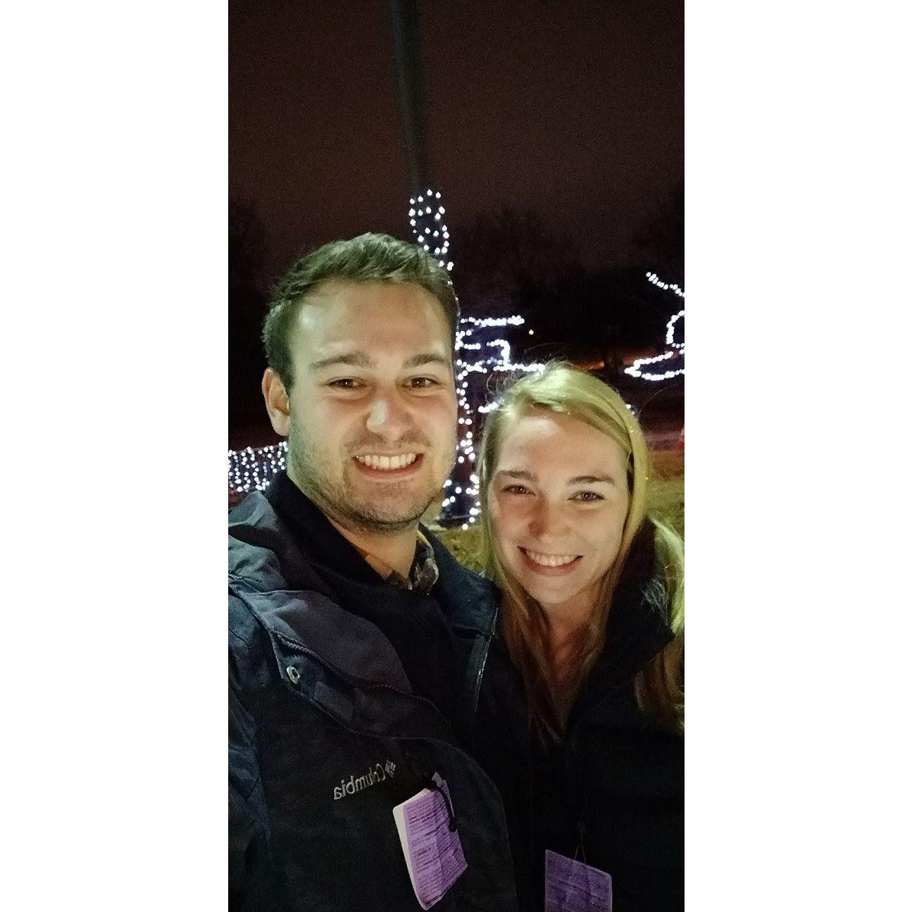 We decided to go ice skating in like 4 degree weather. It didn't last long.