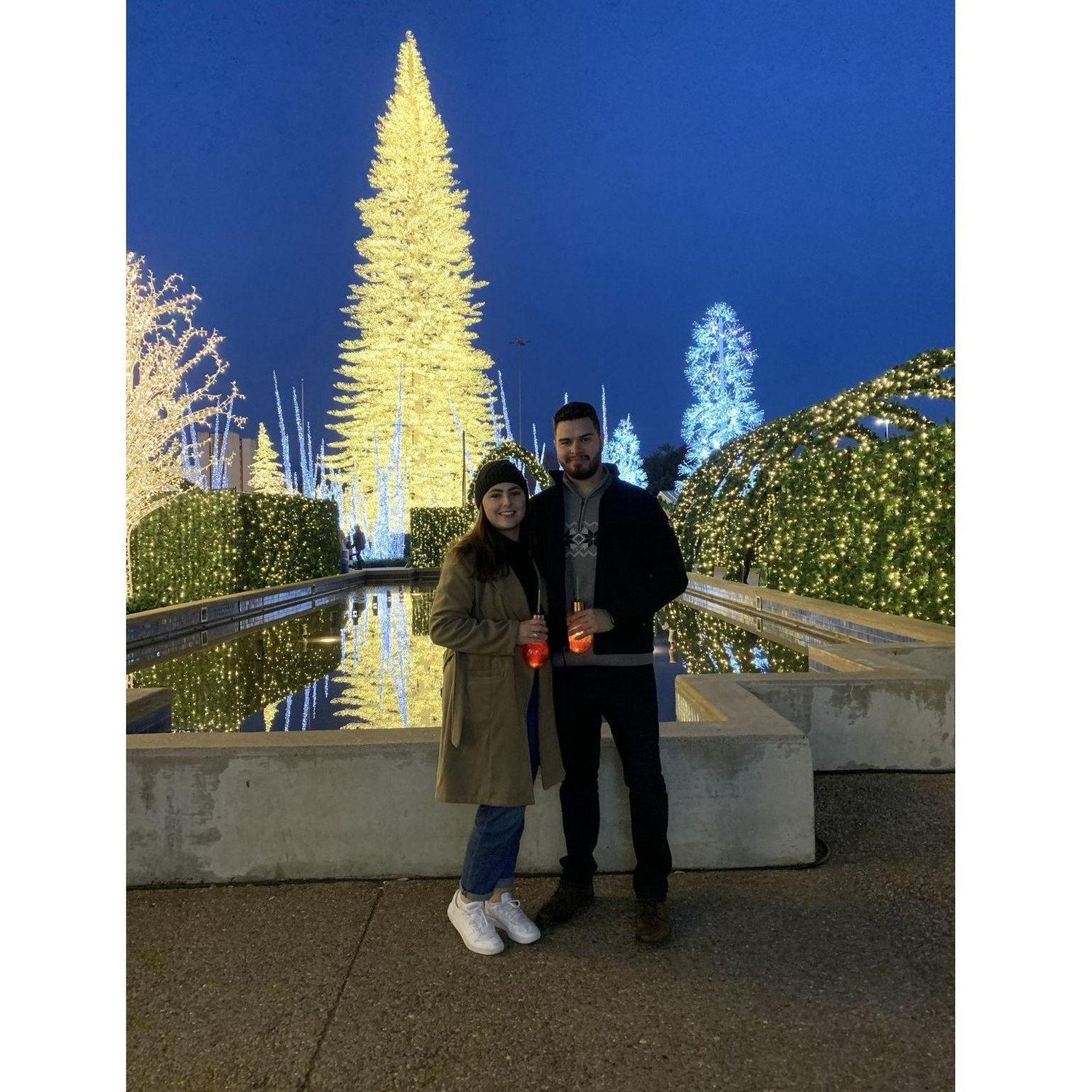 Enchanted Christmas Park in Dallas Texas. December 2021