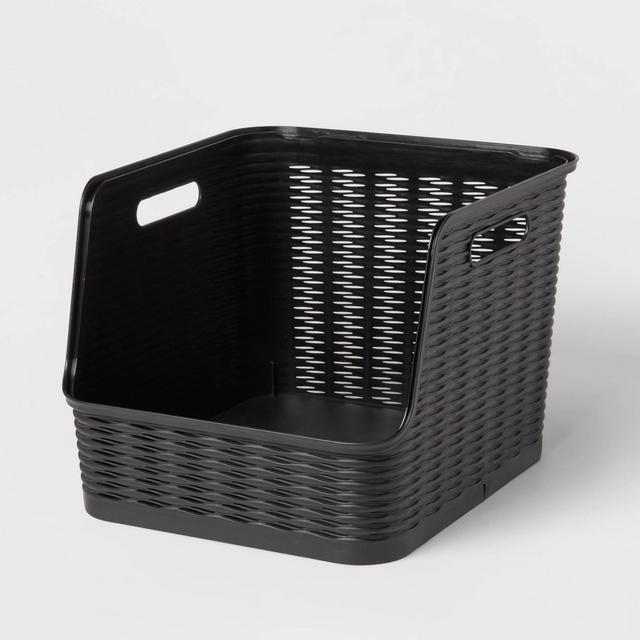 Wave Open Front Bin Black - Brightroom™