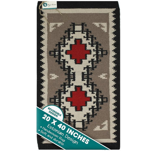 Onyx Arrow Wool Southwest Area Rug - Wool Boho Rug - Western Rugs for Living, Dining, and Bedroom. - Estonian